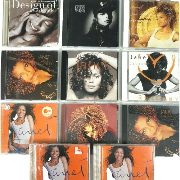 Janet Jackson 11 CD Lot HIts Remixes Again Lonely Runaway Someone Call Lover - Picture 1 of 11